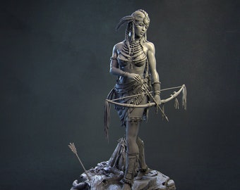 Kora, Tribal Warrior | Nerikson | Ernest Nemirovskiy | Miniatures | Dungeons and Dragons | Pathfinder | Painting