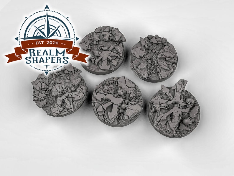 Miniature Bases Chaos Ruins 25mm to 65mm - Etsy