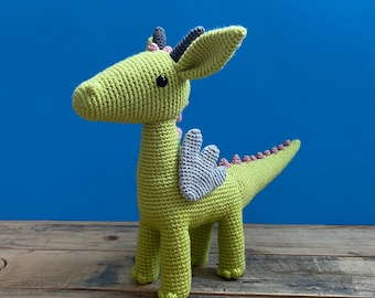 Crochet Dragon Plush: Handmade Amigurumi Mythical Creature