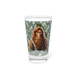 Sasquatch Bigfoot Funny Pint Glass, 16oz image 3