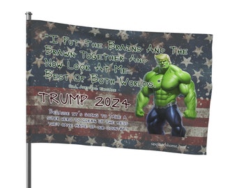 Bigfoot para Trump Hulk Bandera Patriota 3 Tamaños