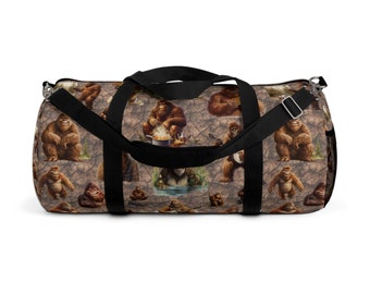 Sasquatch Bigfoot Happy Squatches Duffel Bag