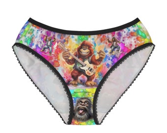 Colorful Sasquatch Musical Women's Briefs Underwear