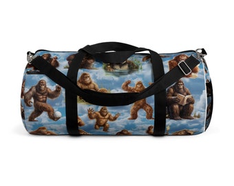 Sasquatch Bigfoot in Clouds Duffel Bag