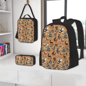 Bigfoot, Sasquatch 3 Piece Bag Set – Backpack, Lunch Bag, Pencil Pouch