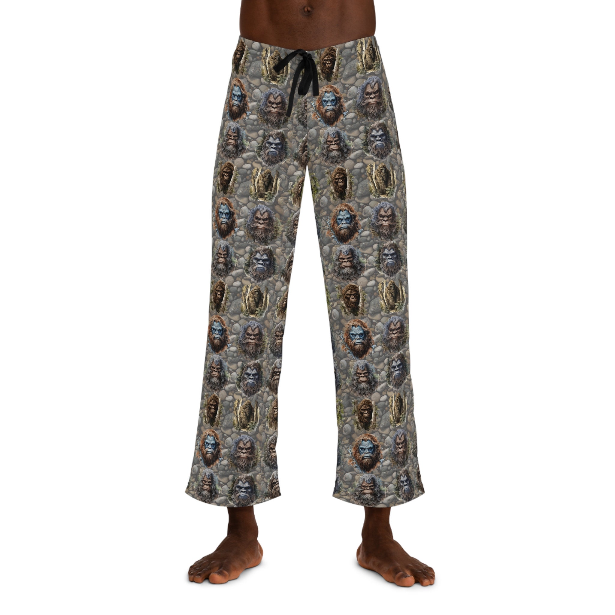 Sasquatch Bigfoot Men s Pajama Pants Etsy UK