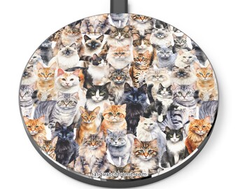Kitty Cat Collage Wireless Charger