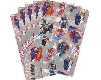 Donald & Melania Trump Super Heroes Themed Poker Cards