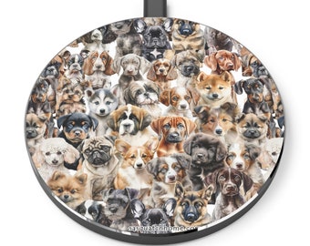 Puppy Dog Collage Wireless Charger