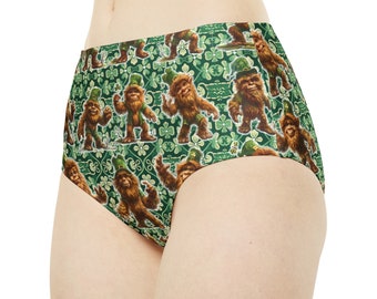 Sasquatch Bigfoot High-Waist Hipster Bikini Bottom (AOP)