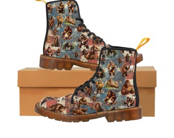 Sasquatch Bigfoot Men's Canvas Boots