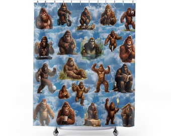 Sasquatch Bigfoot Shower Curtain