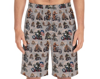 Sasquatch Bigfoot Bikers Men's Board / Swim Shorts