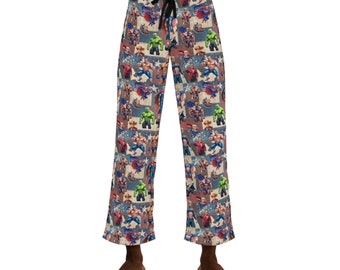 Donald Trump Super Heroes Collage Men's Pajama Pants