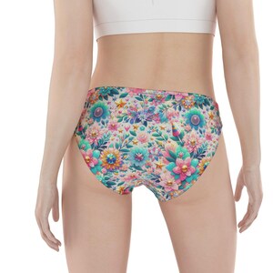 Women’s Poly Briefs, Panties, Underwear- Flower Fairy