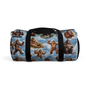 Sasquatch Bigfoot in Clouds Duffel Bag image 2