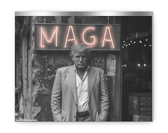 Décoration murale en toile Donald Trump MAGA / suspendu