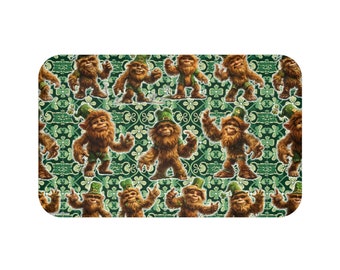 Sasquatch Bigfoot Leprechaun St Patrick Kitchen / Bath Floor Mat