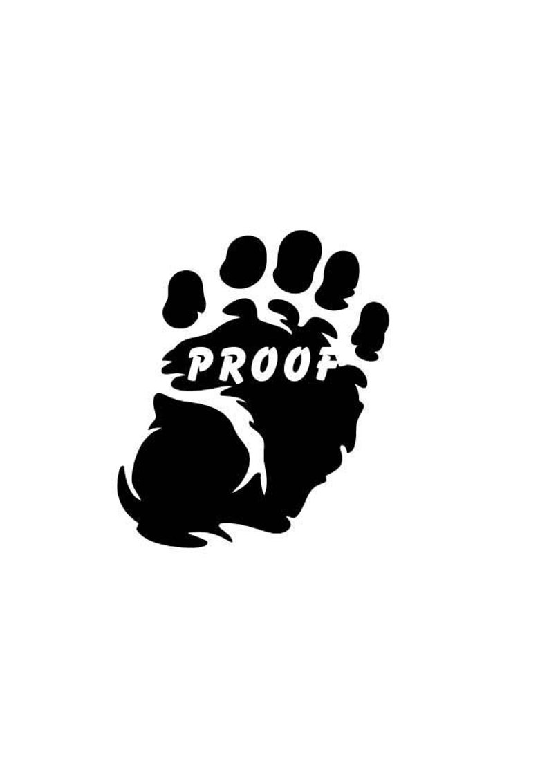 Big Foot / Sasquatch Hand / Paw Print 2 SVG, PNG, PDF, Dxf Formats