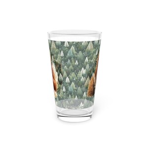Sasquatch Bigfoot Funny Pint Glass, 16oz image 2