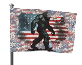 Sasquatch / Bigfoot Patriot Flag