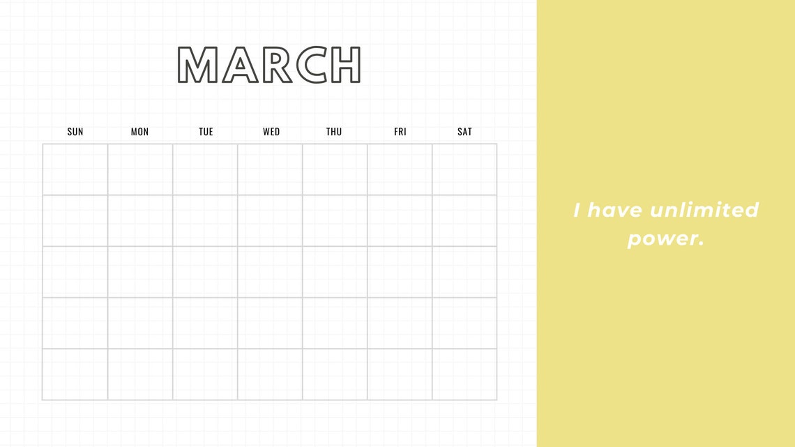 MANIFEST SUCCESS CALENDAR Printable Affirmation Calendar & Etsy