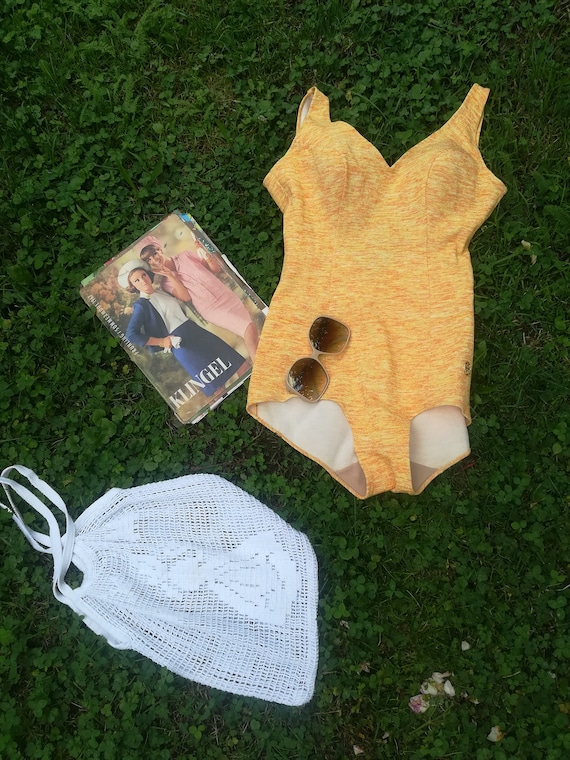 60s 70s Swimwear / Vintage Mod Swimsuit / Mod Bul