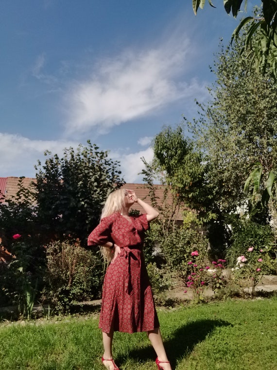 1970's Vintage original dress / Tea shirt dress /