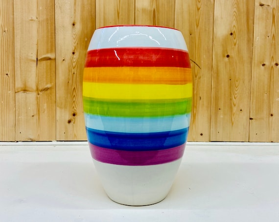 Rainbow Tall Curved Vase - 20% goes to NHS