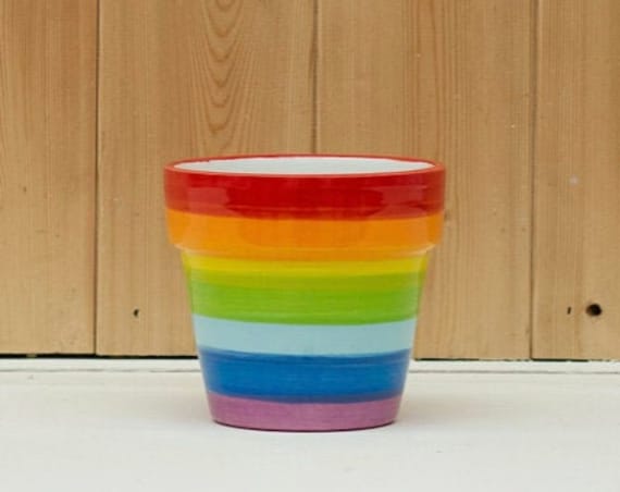 Rainbow Flower Pot - 20% goes to NHS