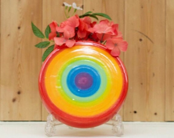 Rainbow Wall Hanging Vase - 20% goes to NHS
