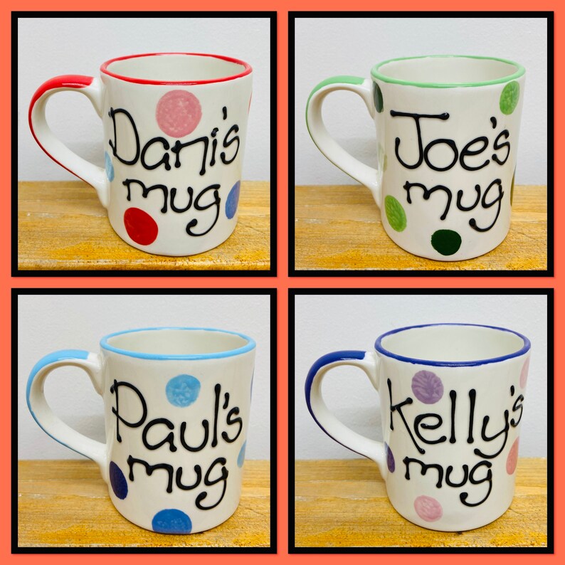 BLUE Personalised Mug Etsy