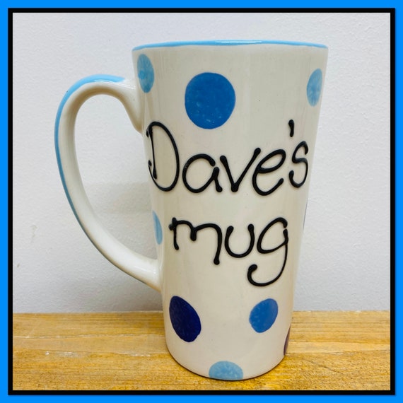 BLUE Personalised Latte Mug
