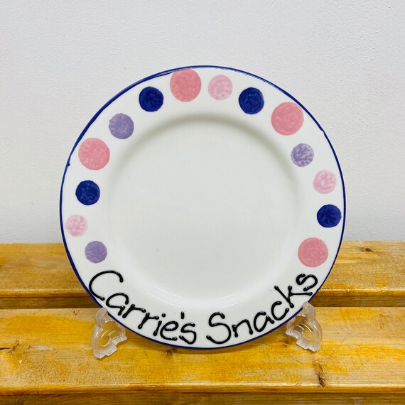 PINK & PURPLE Personalised Snack Plate