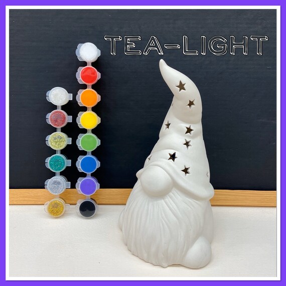 Large Gnome / Wizard Tea-light Acrylic Painting Kit