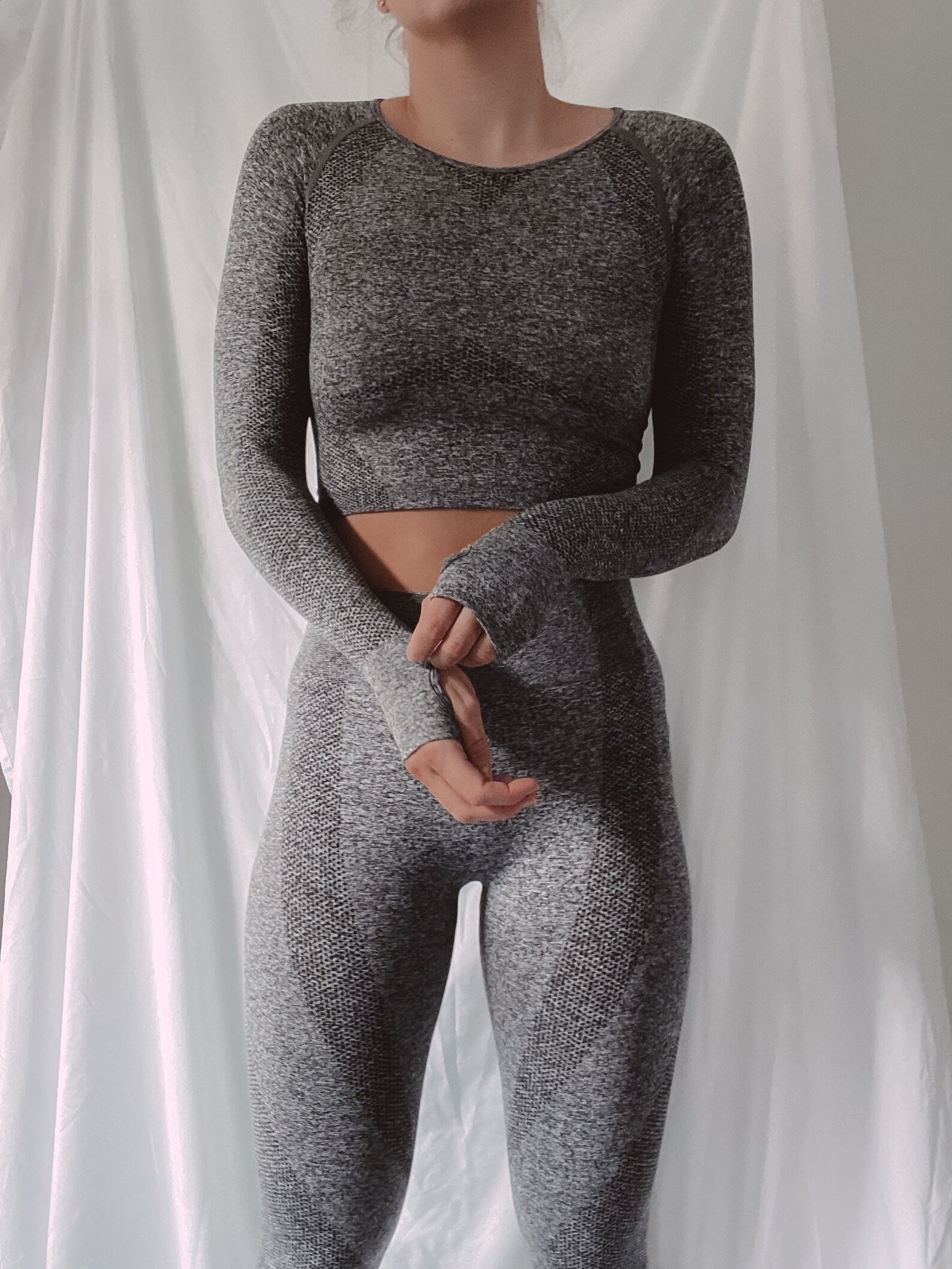 Charcoal Grey Seamless Gym Co ord. Activewear Set LEGGINGS | Etsy