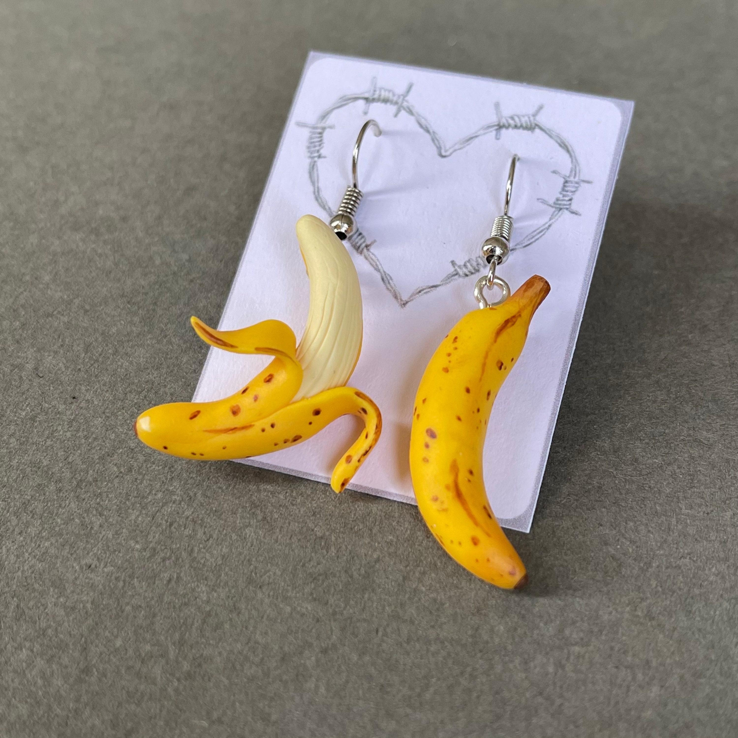 Banana earrings deals