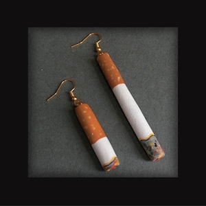 Florence’s Original Handmade Cigarette earrings/ made to order/ 100% handmade