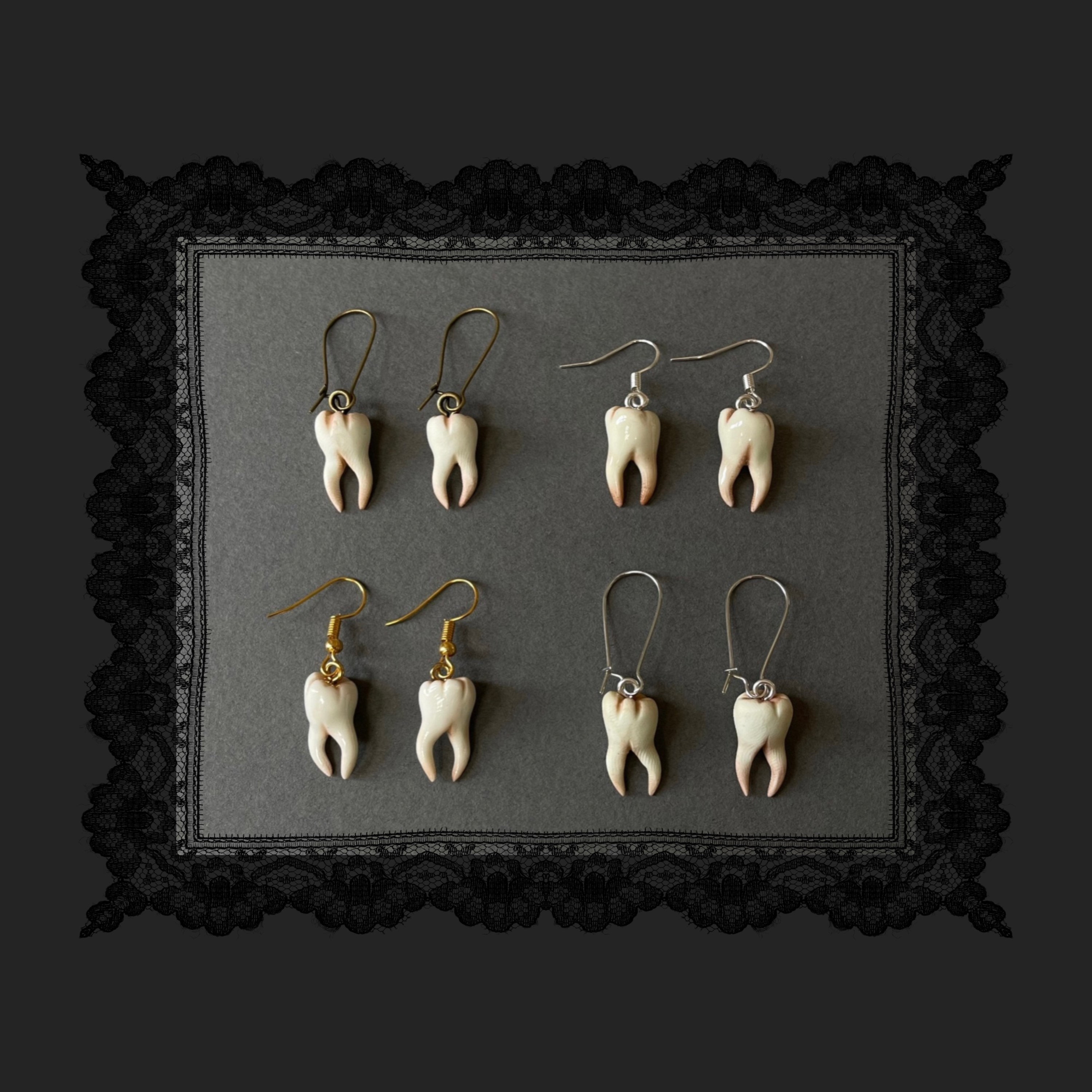 Tooth earrings shop