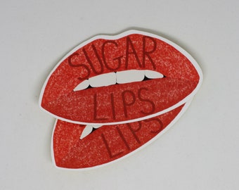 SUGARLIPS Sticker - Perfect for Laptops, Water Bottles, Notebooks and More!