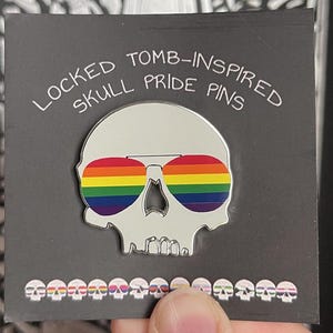 Skull Pride Flag Pins - Hard Enamel Pride Flag Pins Inspired by The Locked Tomb