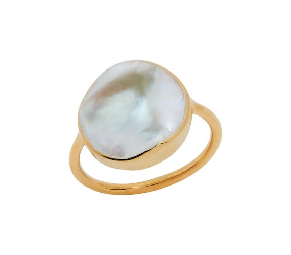 Thin pearl deals ring