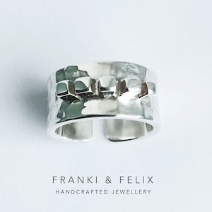 Sterling Silber klobiger Herrenring, verstellbarer Daumenring, Ehering, Gothic Ring, handgemachter Schmuck Geschenk für ihn, klobiger Schmuck