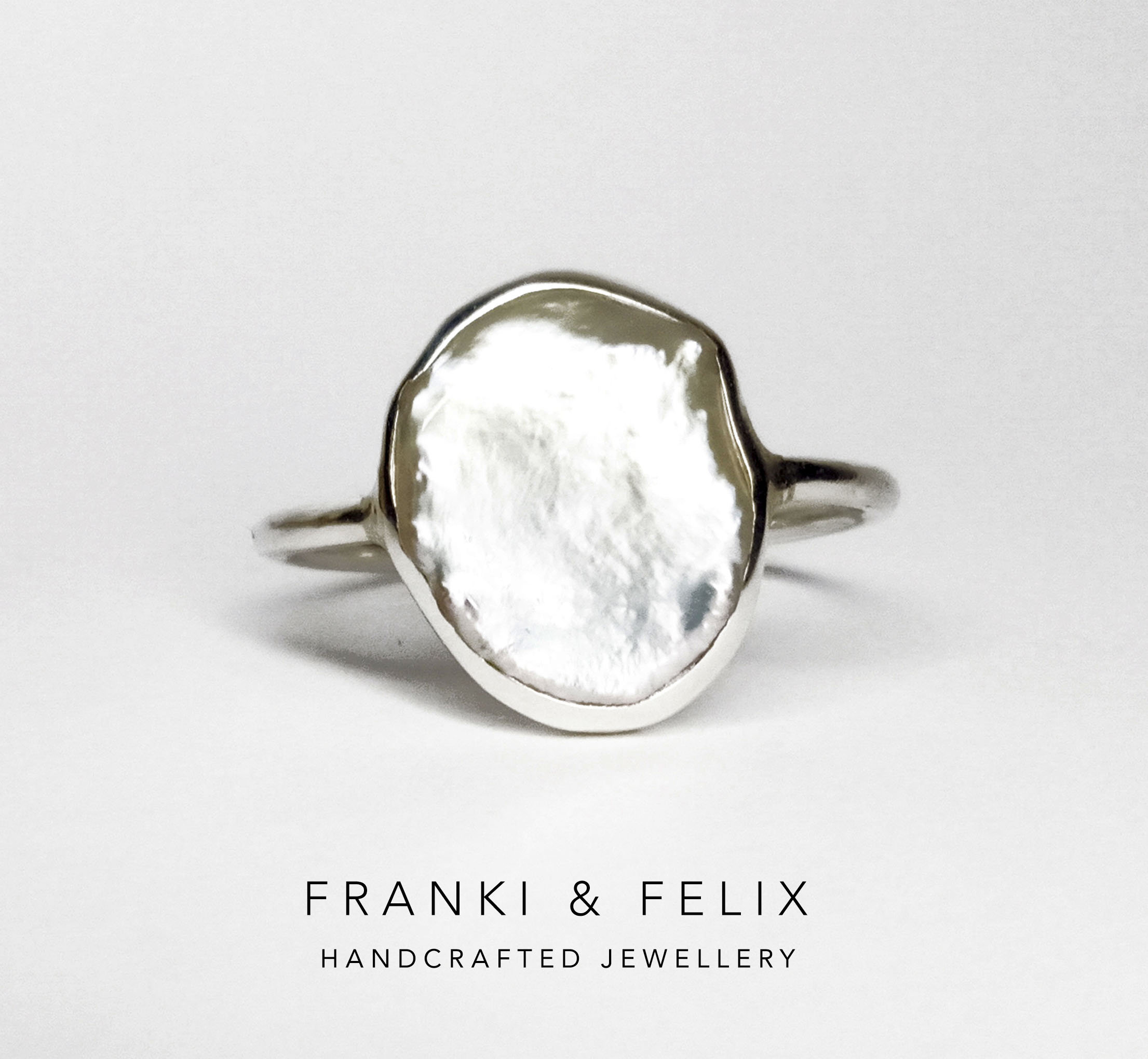 バロックパール　シルバーリング ボン マジック黒蝶バロックパールリング | mi-mollet STORE