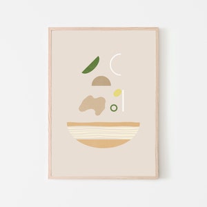 Pho Art, Vietnamese Soup Art v2, Asian Modern Art, Giclee Print, Fine Art Paper Print, Home and Kitchen Decor for the Food Lover.