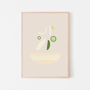 Pho Ga Art, Vietnamese Chicken Soup Art, Asian Modern Art, Giclee Print, Fine Art Paper Print, Home and Kitchen Decor for the Food Lover.