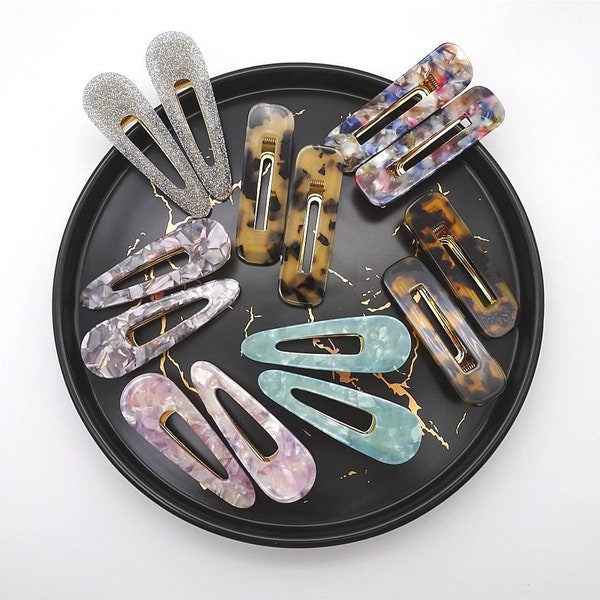 Acrylic Hair Clips Etsy UK