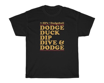 5 D&#39;s Of Dodgeball Funny Vintage Retro T-Shirt