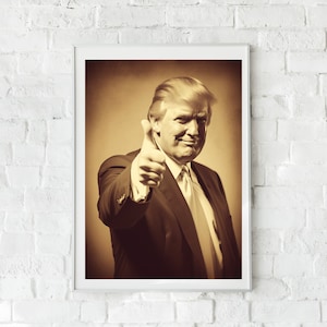 Vintage Donald Trump Giving Thumbs Up | Printable Digital Download