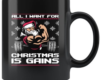 All I Want For Christmas Is Winsten 11 oz Black Coffee Mok